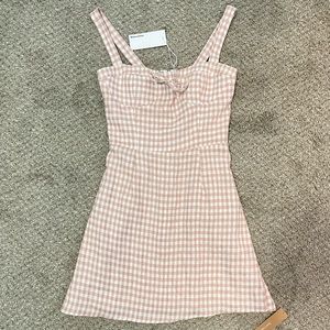 reformation pink dress